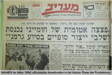 maariv-israel-presse-iran-atomwaffen-1984