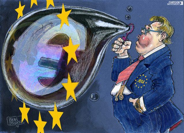 euro-blase-gelddrucken