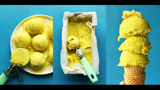 Goldene Milch-Eiscreme: Entzündungshemmendes Kurkuma-Kokosnuss Rezept